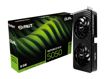 Видеокарта RTX 5050 8GB GDDR6 Dual Palit (NE65050019P1-GB2070D)