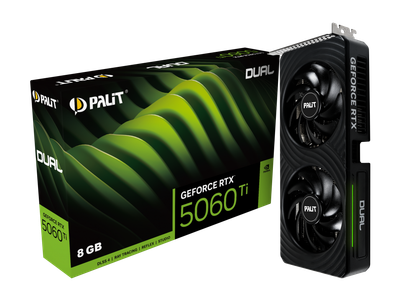 Видеокарта RTX 5060 Ti 8GB GDDR7 Dual Palit (NE7506T019P1-GB2062D)