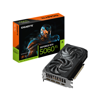 Видеокарта RTX 5060 Ti 8GB GDDR7 WindForce Max OC Gigabyte (GV-N506TWF2MAX OC-8GD)