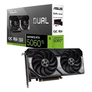 Видеокарта RTX 5060 Ti 8GB GDDR7 Dual OC Asus (DUAL-RTX5060TI-O8G)