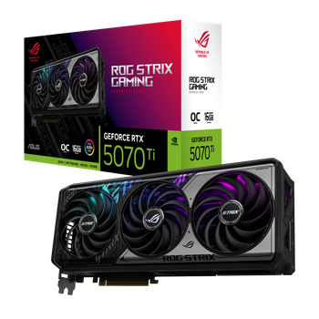 Видеокарта RTX 5070 Ti 16GB GDDR7 ROG Strix Gaming OC Asus (ROG-STRIX-RTX5070TI-O16G-GAMING)