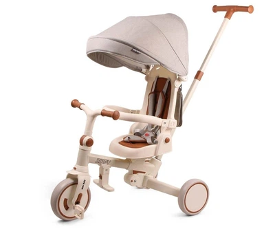 Детский 3-колесный велосипед Milly Mally Zippy 5 в 1 Beige 6378, 5907090700429