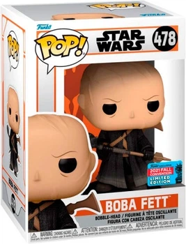 Figurka Funko Pop! Star Wars 478 Boba Fett No Armor Bobble-Head Exclusive 55916 (889698559164)