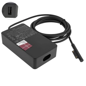 Блок живлення для планшета MICROSOFT 15V 2.58A 44W 6pin Чорний (с мережевим кабелем!) (Surface Pro 5 Pro 6 Pro 4 Pro3
