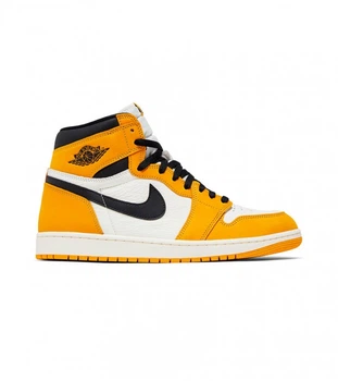 Чоловічі кросівки JORDAN 1 RETRO HIGH OG жовтий з білим 43 DZ5485-701
