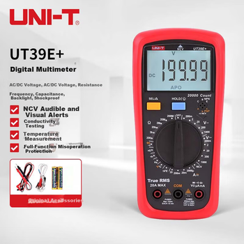 UNI-T UT39E+ Высокоточный цифровой мультиметр, универсальный, интеллектуальный, с защитой от ожогов, для домашнего использования электриков.