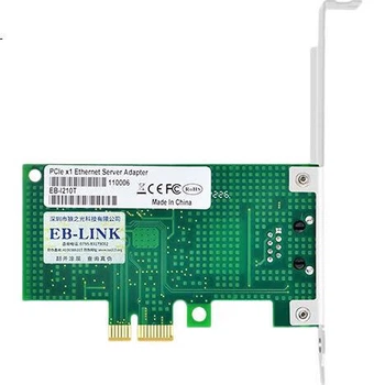 Сетевая карта EB-LINK Intel I210 Chip PCI-E X1 Gigabit Single-Port Desktop Wired Network Card Server Supports Linux