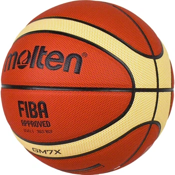 Баскетбольный мяч Molten, размер 7, взрослый, GM7X, одобрен FIBA (Международной федерацией баскетбола), подходит для тренировок и соревнований в помещении и на открытом воздухе.