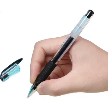 Ручка Uni Mitsubishi UMR-151 Financial Pen 0.38mm Student Gel Pen (сменный стержень UMR-1), разные цвета (3 черных, 1 синий, 1 красный), упаковка из 5 штук.