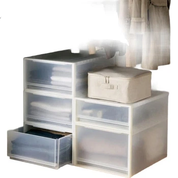 Акриловый ящик/контейнер для хранения MUJI, небольшой, бесцветный, для нижнего белья, различных вещей и игрушек.