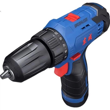 Аккумуляторная дрель Dongcheng 12V с литий-ионным аккумулятором WJZ2310S, бытовой шуруповерт, набор электроинструментов.