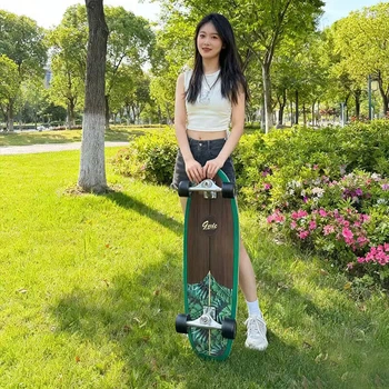 GEELE Land Surfboard для дорослих, професійний скейтборд, сноуборд, симулятор, чотириколісний скейтборд для початківців, горіховий лист