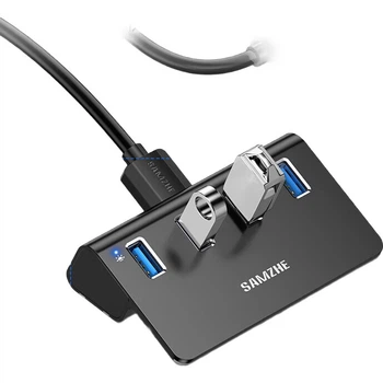 SAMZHE USB-хаб 3.0, високошвидкісний розширювальний хаб-док, адаптер для ноутбука Apple One-To-To, подовжувач, повністю алюмінієвий JXQ-H04