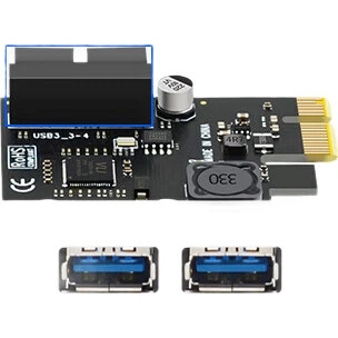 Плата расширения USB 3.0 EB-LINK PCIE, 4 порта, для ПК