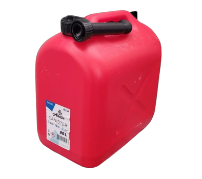 Каністра пластикова HDPE для палива 20 л з прозорою мірною смугою і лійкою + повітряний клапан