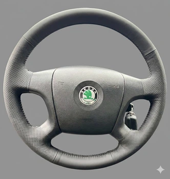 Чохол-обплетення на кермо з автомобільної екошкіри Skoda Octavia/Fabia