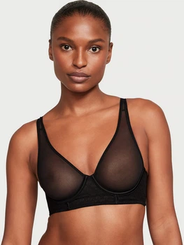 Бюстгальтер без пуш ап из коллекции Icon черного цвета Victoria's Secret р. 70В/32В арт. 30295