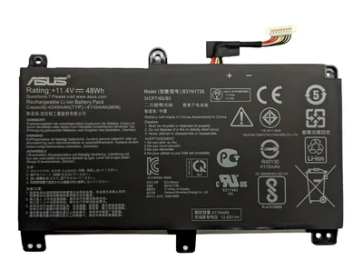 Акумулятор B31N1726 для Asus TUF Gaming FX504GD/GE/GM та FX80GM, довгий шлейф