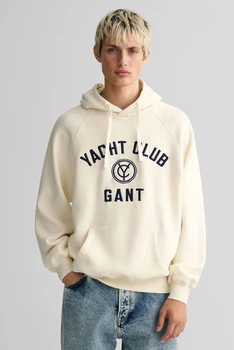Чоловіче біле худі YACHT HOODIE RAGLAN Gant XXL 2007045