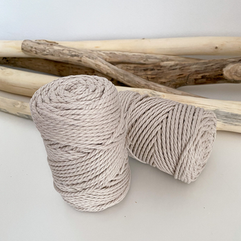 Шнур кручений YarnArt macrame rope 3мм бежевий 250г (№753)