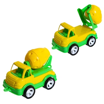 Детская бетономешалка "Mini Matik" Bamsic 002/3BMS(Yellow) вращающийся барабан, 13,5 см