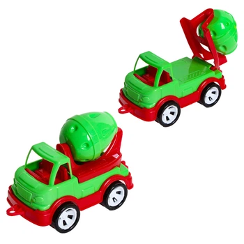 Детская бетономешалка "Mini Matik" Bamsic 002/3BMS(Green) вращающийся барабан, 13,5 см