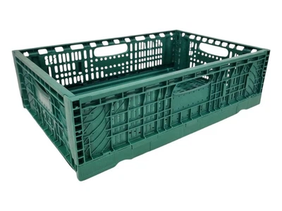 Ящик пластиковый (600х400х180) складной, зеленый