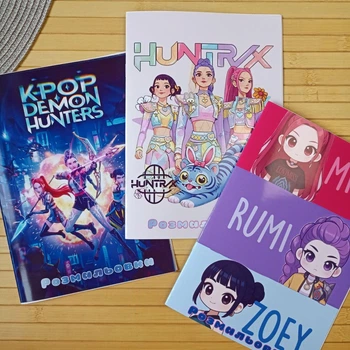 Розмальовка KPop Demon Hunters Кейпоп-охотницы на демонов А5 Набір 3 шт (28691)