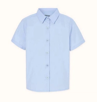 Рубашка для мальчика regular fit с коротким рукавом George 104-110 см (4-5р) Голубая