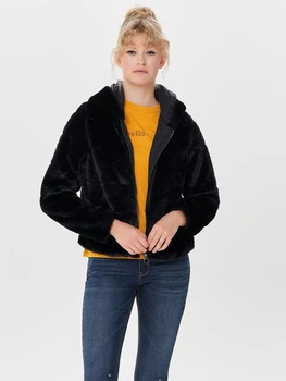 Куртка ONLCHRIS FUR HOODED JACKET CC OTW 15156560-Black ONLY M Чорний 15156560-BLACK M