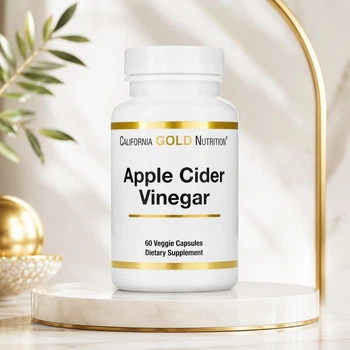 Уксус California Gold Nutrition яблочный уксус 60 растительных капсул