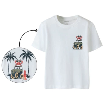 Футболка Name it Cool Crab, цвет белый, размер 116 (261.13241580.BWHI)