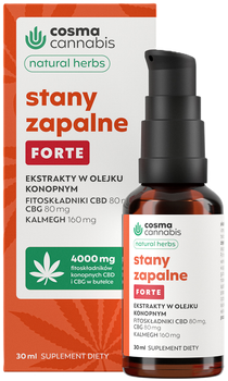 Фітокомплекс Cosma Natural Herbs Cannabis Stany Zapalne Forte 30 мл (5905679840436)