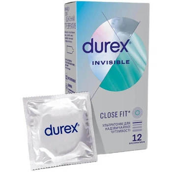 Презервативы Durex Invisible ультратонкие 12 шт.