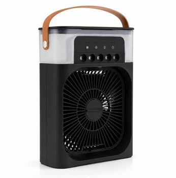 Портативный вентилятор MINI COOLING FAN WK-12 4в1, 600 мл, USB Type-C 20 × 14 см Black