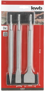 Набір зубил та долот Einhell KWB SDS-Plus 3 шт (49247190) (4009312471900)