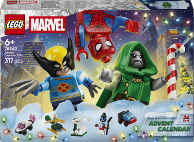 Конструктор LEGO Super Heroes Адвент-календар 2026 317 деталей (76340)