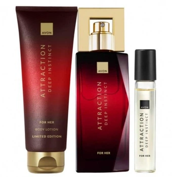 Набір парфумований жіночий ATTRACTION Deep Instinct Avon, 3 одиниці