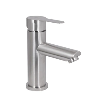 Смеситель для раковины нержавеющая сталь Brinex Pure 001F Nickel BRIPUR001FNKL