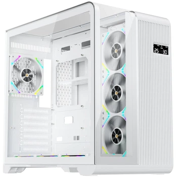 Комп'ютерний корпус з LED-дисплеєм 1stPlayer RT7 без блоку живлення White (RT7-WH)