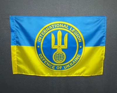 Флаг интернационального легиона ТРО Украины 600х900 мм