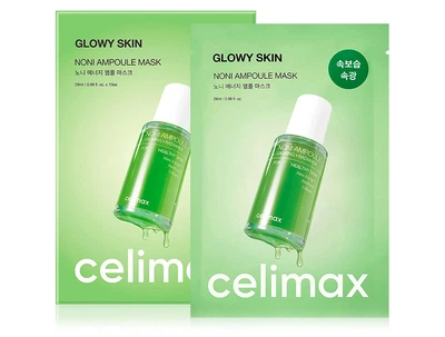 Восстанавливающая тканевая маска для лица с экстрактом нони Celimax Glowy Skin Noni Ampoule Mask, 10шт (8809849807427)