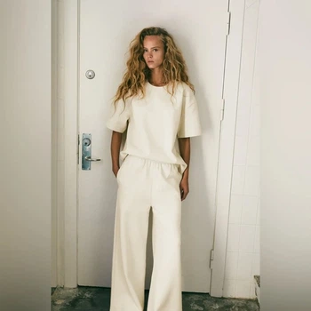 Широкі трикотажні штани Zara 3641/822 M