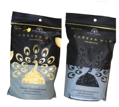 Набор пленочных восков для депиляции Global Fashion Korean Wax 2×1 кг: Azulen + Cream