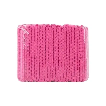 Шапочки медицинские одноразовые CEROS 10G, 100шт/уп, розовые (2 резинки)