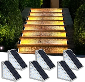 Уличный светильник для лестницы на солнечной батарее 13 LED / 6 штук
