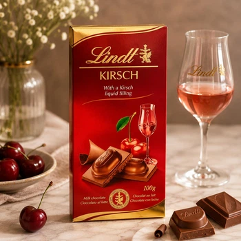 Шоколад Lindt Kirsch з вишневим лікером 100 гр.