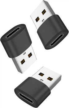 Адаптеры USB-A на USB-C 3 шт для зарядки и передачи данных