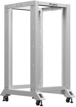 Серверна стійка Lanberg Open Rack 19" 22U 600x800 Grey (OR01-6822-S)