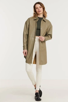 Куртка ONLSIA FAUX LEATHER SHACKET CC OTW 15242272-Mermaid ONLY M Хакі 15242272-MERMAID XS